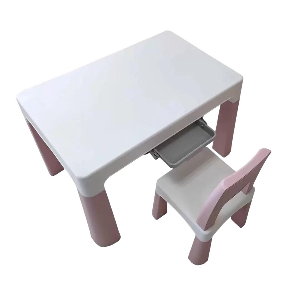 Conjunto De Mesa E Cadeira Infantil Rosa Shopee Brasil