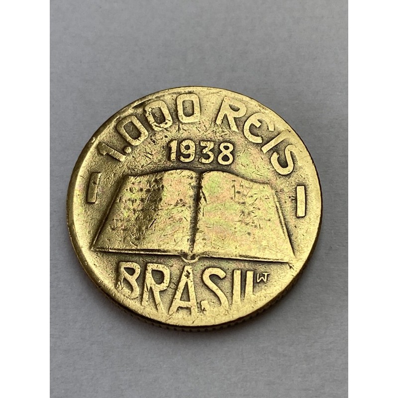 Moeda 1000 Réis 1938 José de Anchieta MBC Shopee Brasil