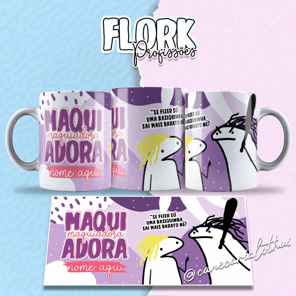 Caneca Personalizada Flork Profiss Es Engra Adas Maquiadora