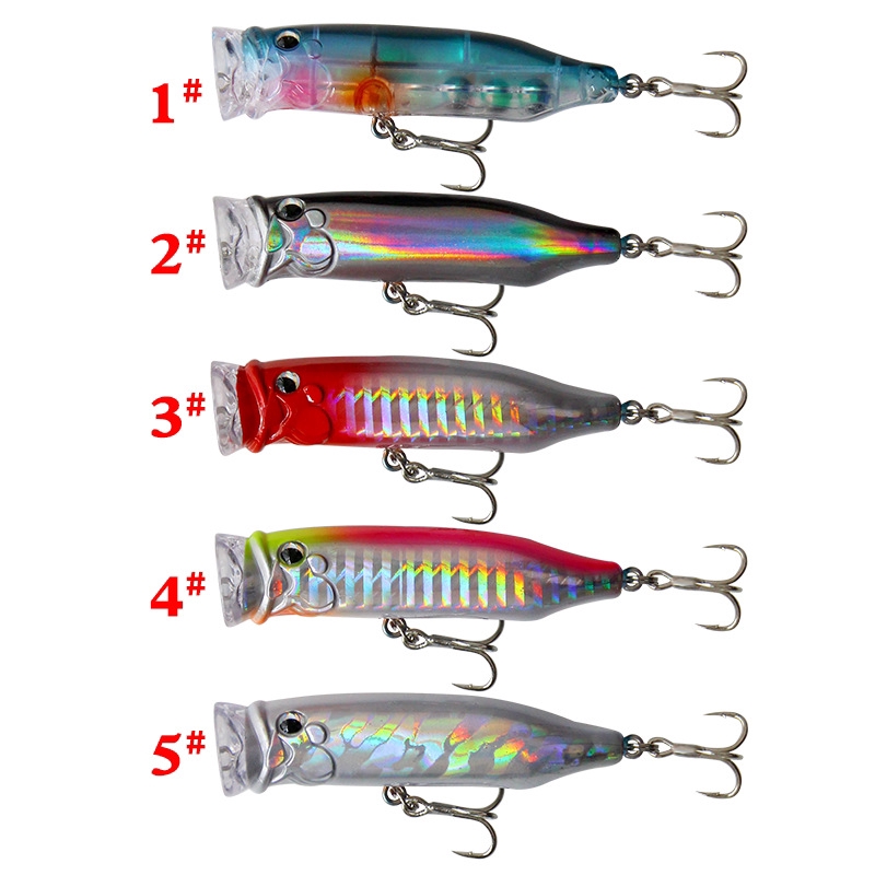 Isca De Pesca Marítima 5cores 7cm 9 4g Artificial Topwater Popper