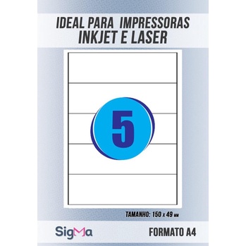 Etiqueta Impressora A4 150 X 49mm 100 Fls Ca4347 Colacril Shopee Brasil