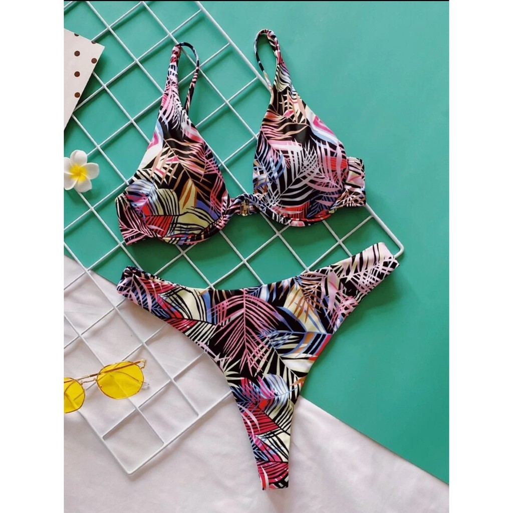 Conjunto Bikini Folhas Shopee Brasil