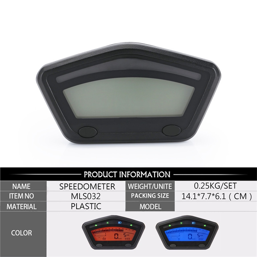 Painel De Medidor Digital Lcd Da Motocicleta Veloc Metro Tac Metro