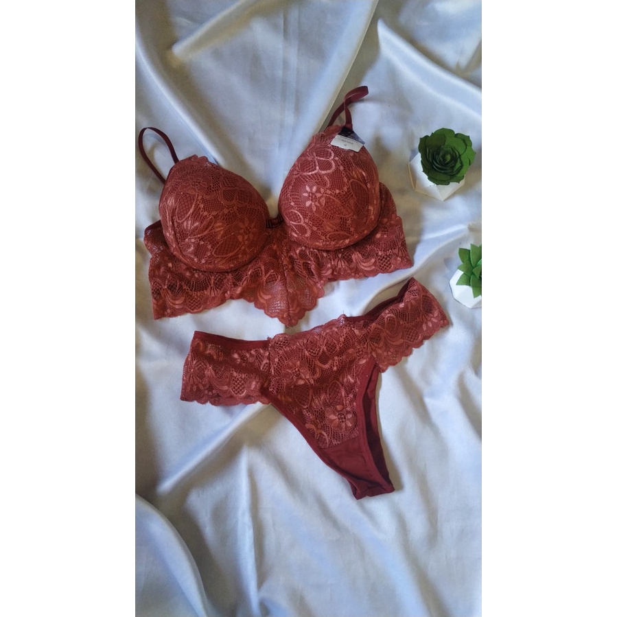 Conjunto Lingerie Luxo Shopee Brasil