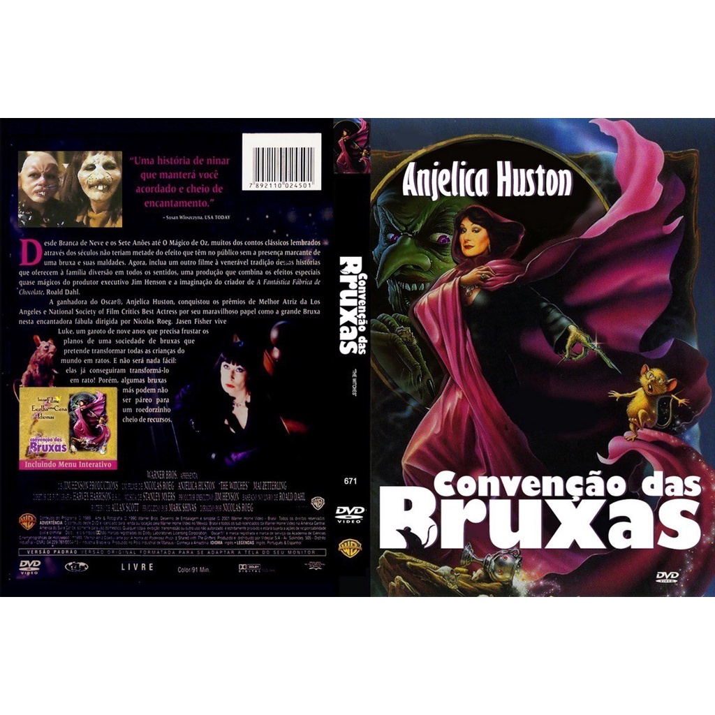 Dvd Convenção Das Bruxas the Witches Dublado E Legendado REF 04IE