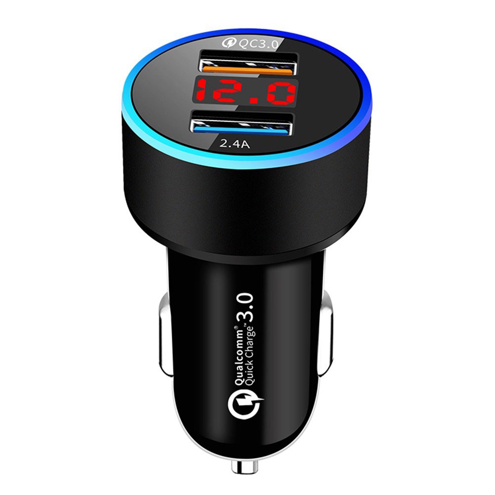 Carregador Veicular Qc Turbo Usb Volt Metro Preto Shopee Brasil