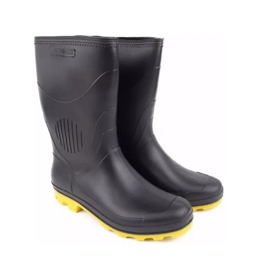 Bota Pt Am Pvc C Forro Tam Pega Forte Shopee Brasil