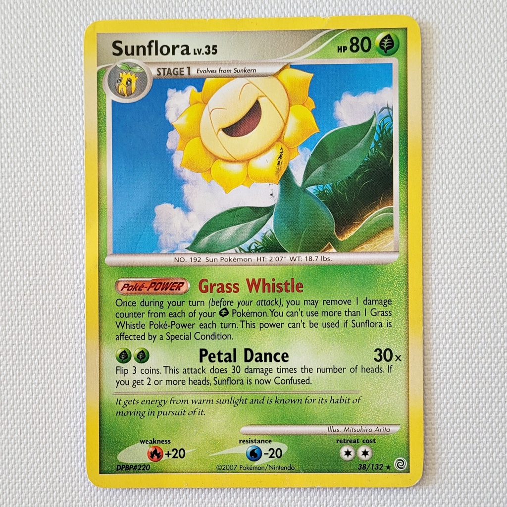 Carta Antiga Pokemon Sunflora Rare Secret Wonders Original Card