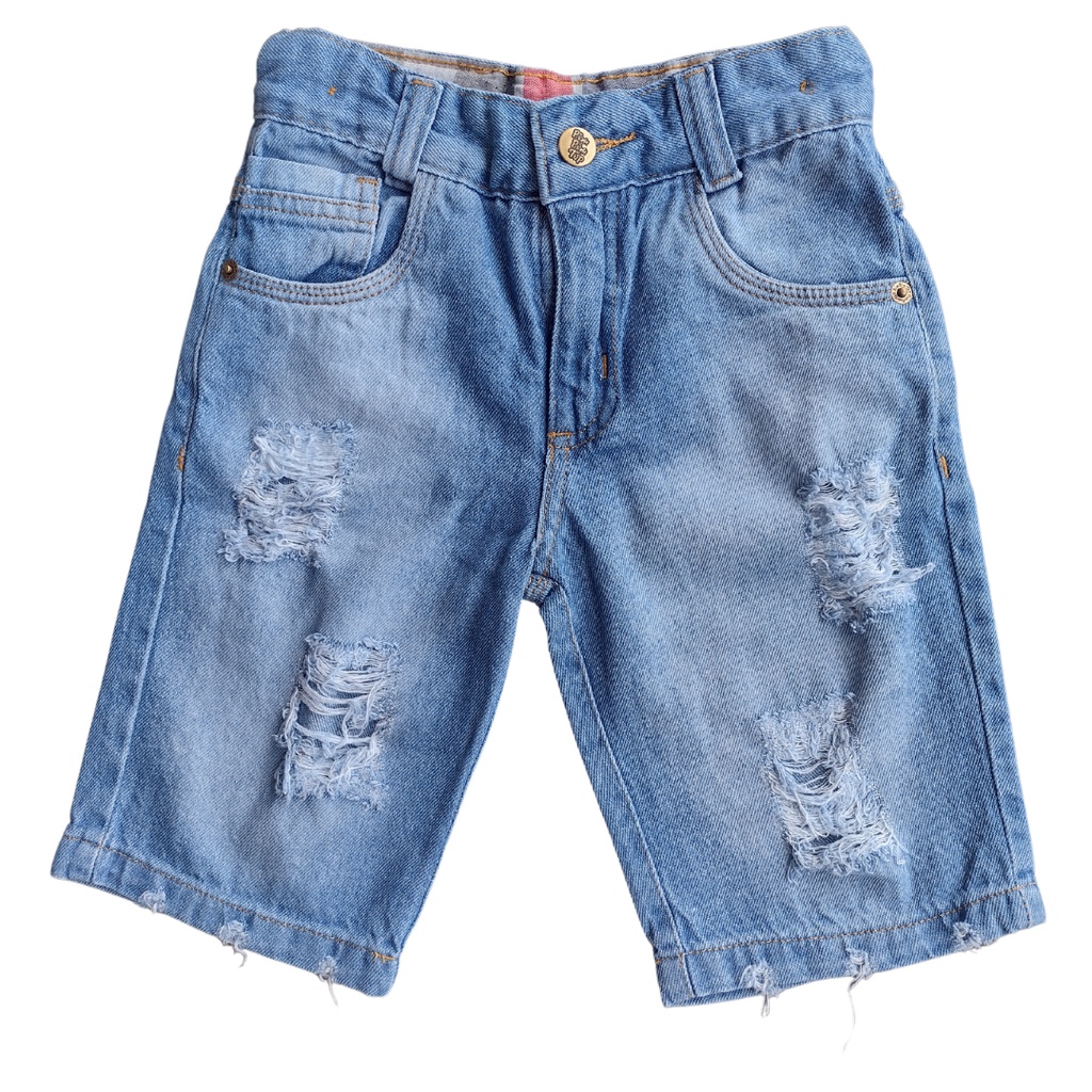 Bermudas Jeans Infantil Menino Juvenil Shopee Brasil