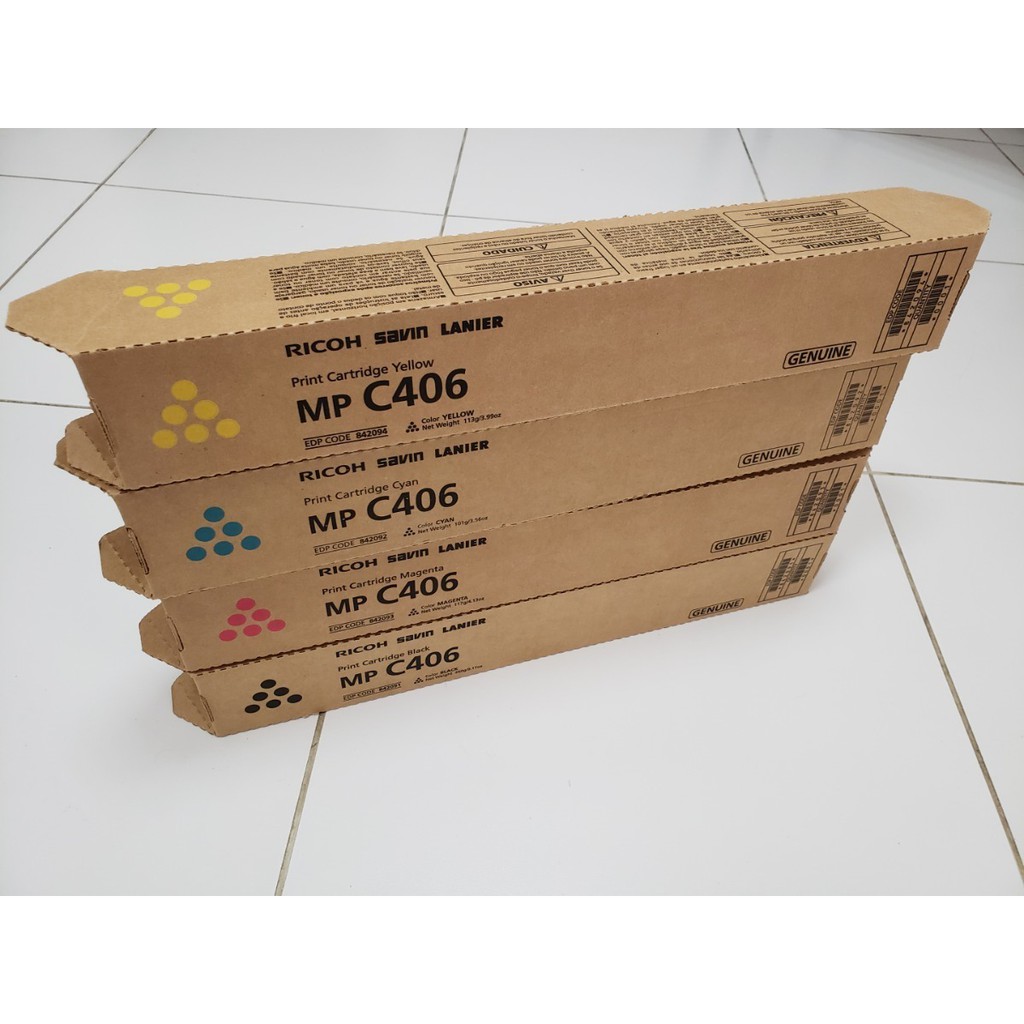 Kit Toner Ricoh Mp C406 C307 C306 K C M Y Original Shopee Brasil