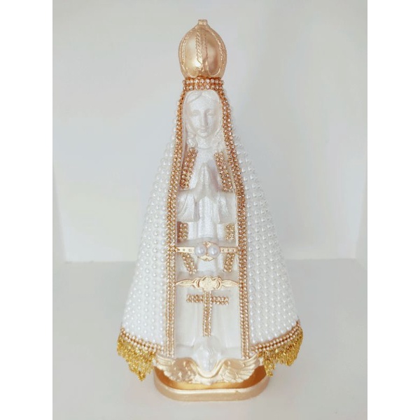 Imagem Nossa Senhora Aparecida 30 cm Pérola Shopee Brasil