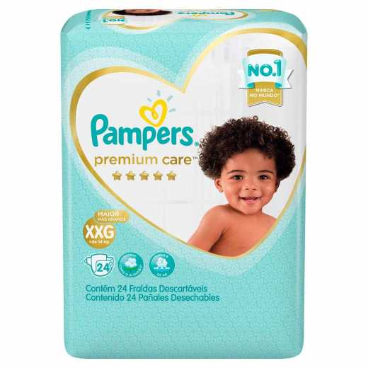 Fralda PAMPERS Premium Care XXG Pacote 24 Unidades Shopee Brasil