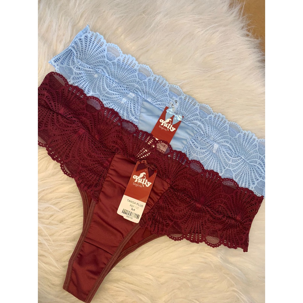 Kit Calcinha Tanga Plus Size Rendada Sexy Sensual Moda Feminina Lingerie Shopee Brasil