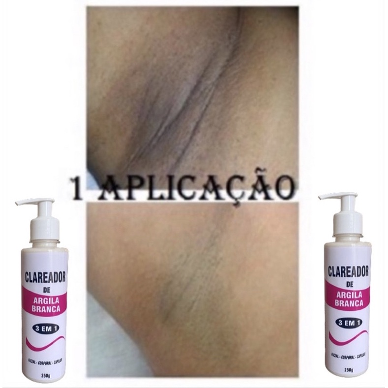 Clareador X Rosto Corpo Cabelo Clareamento Axila Virilha Argilabranca