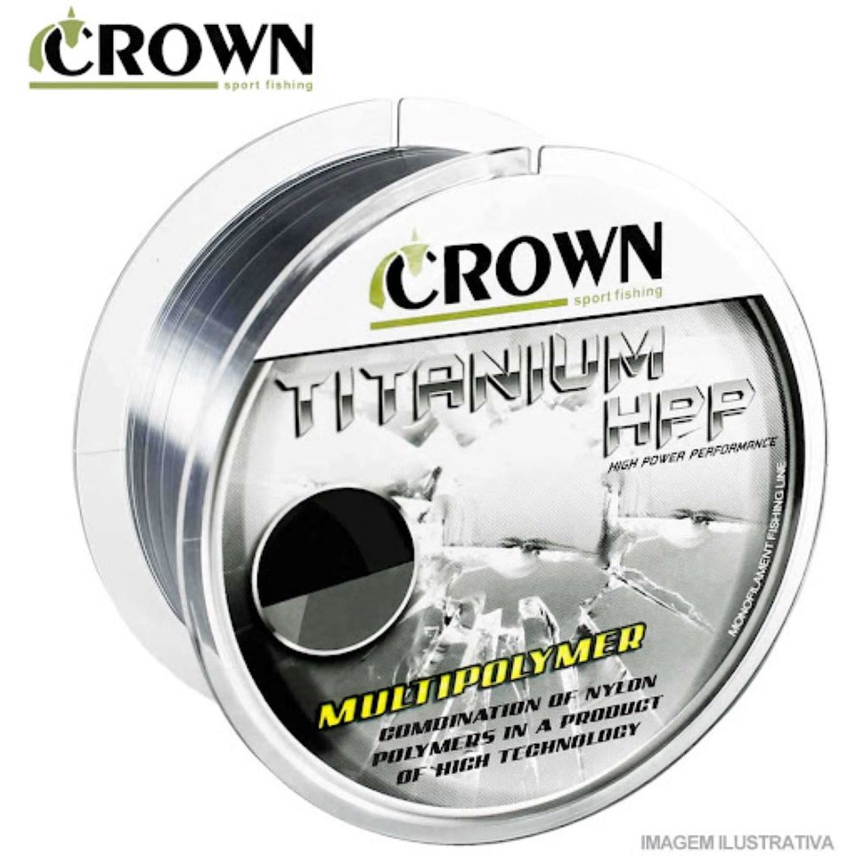 Linha Monofilamento Multipolimero Crown Titanium Hpp 0 43mm 38 9 Lbs