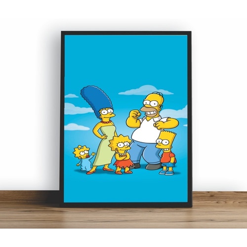 Quadro Decorativo Poste Familia Simpsons Marge Bart Homer Shopee Brasil