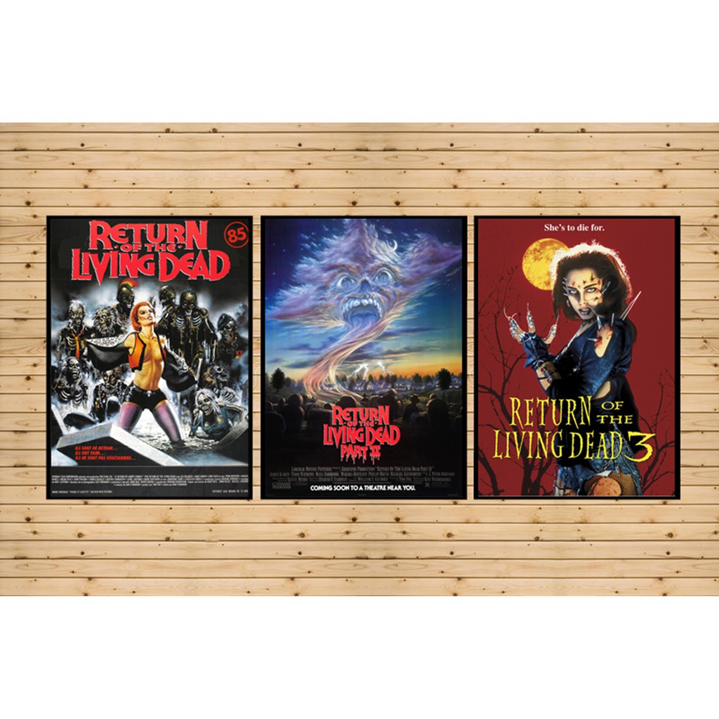 Quadro Decorativo Poster Trilogia O Retorno Dos Mortos Vivos Filmetrash