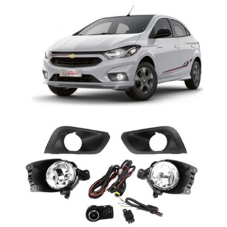 Kit Farol Milha Neblina Auxiliar Onix Prisma Lt 2017 2018 2019