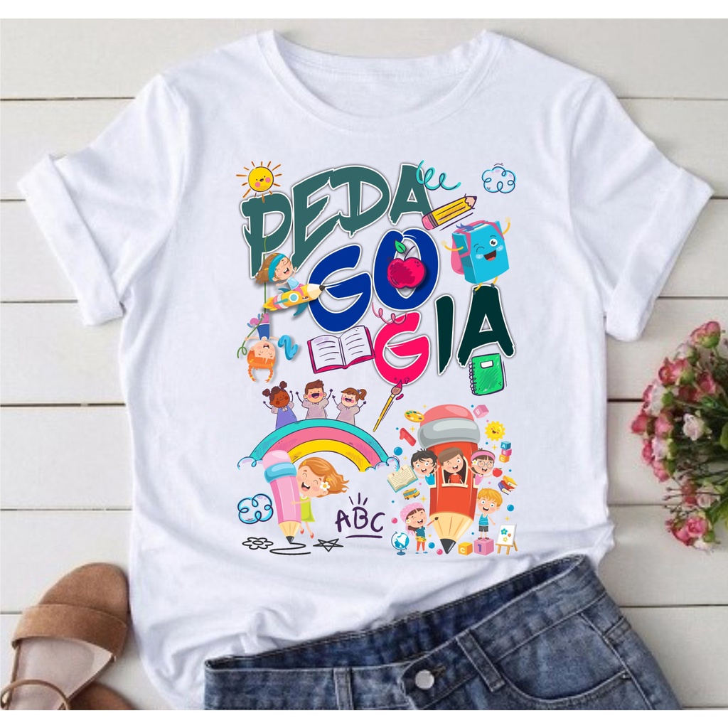 Camiseta Pedagogia Babylook Tshirt Unissex Profiss Es Modelo Shopee