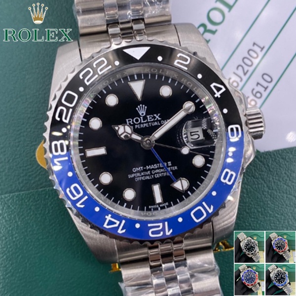 Aaaa ROLEX GMT MASTER 2 Relógio Mecânico Automático de Luxo Homem