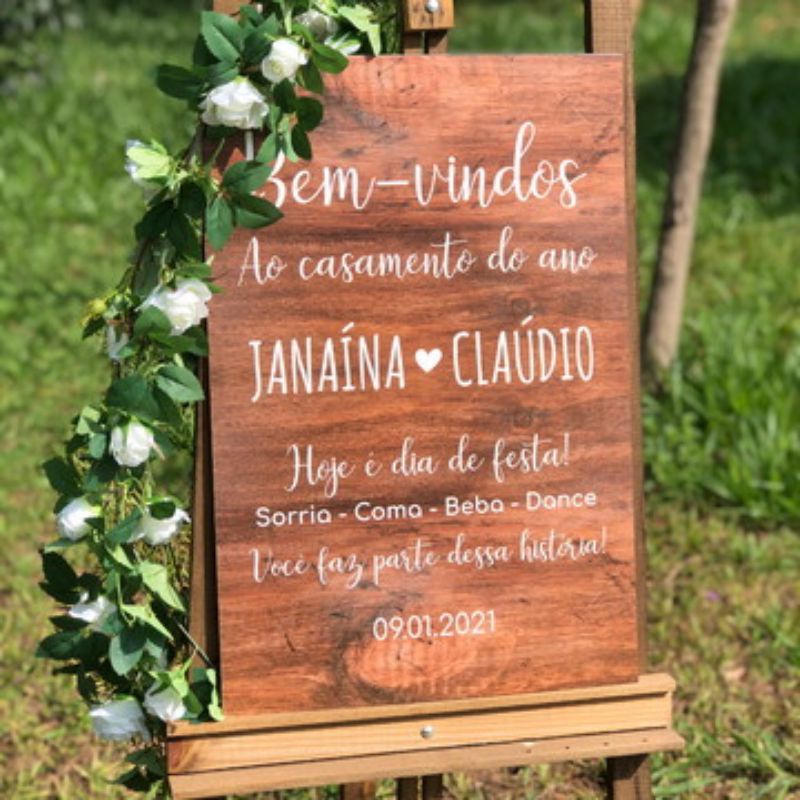 Quadro Decorativo Para Casamento Bem Vindos Shopee Brasil