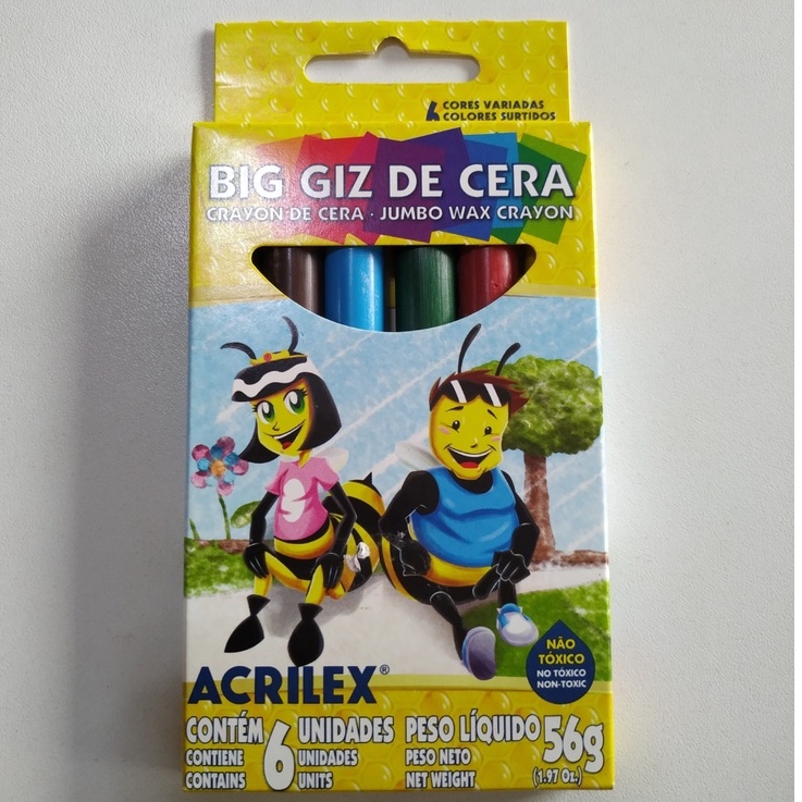 Big Giz De Cera Cores Acrilex G Shopee Brasil