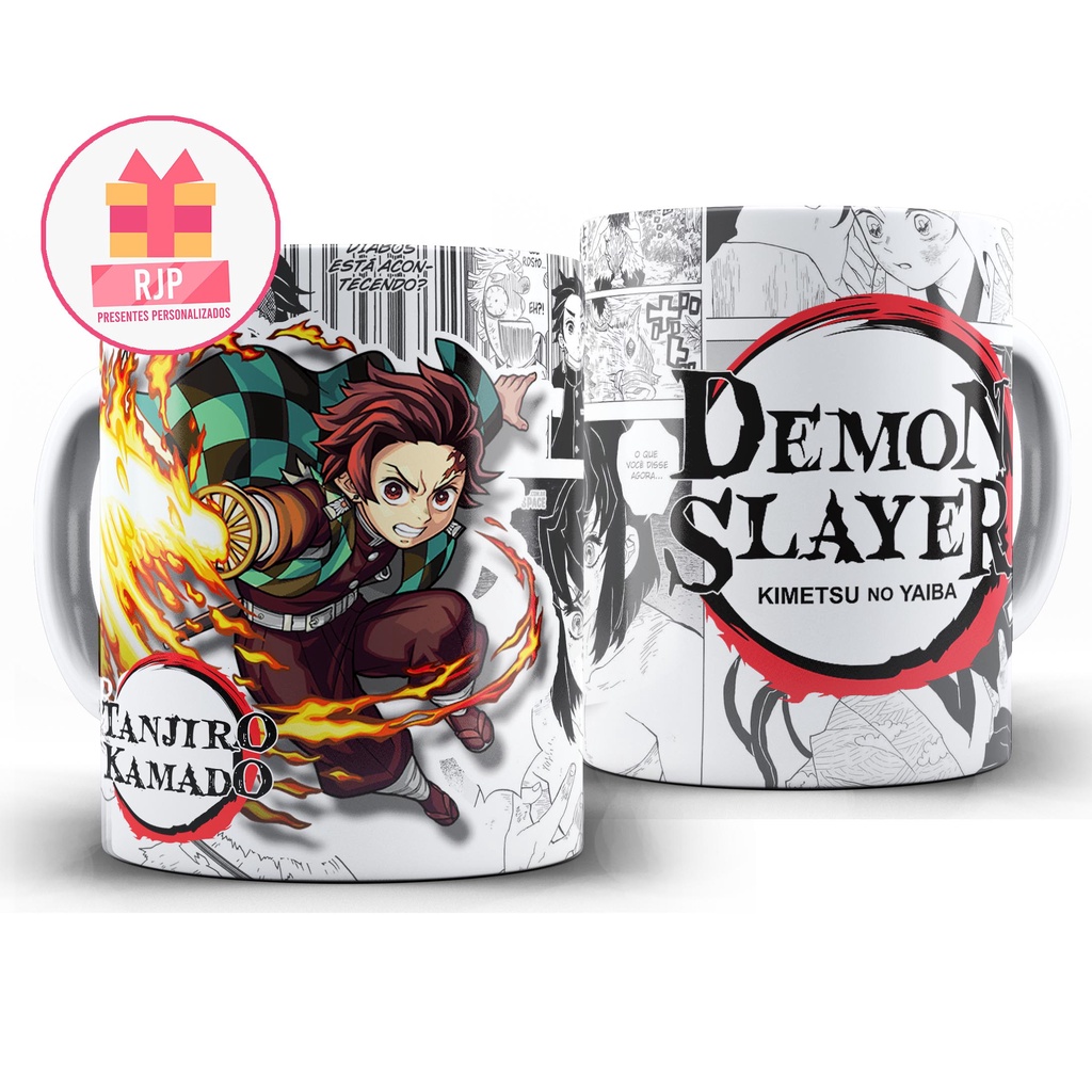 Caneca Anime Manga Demon Slayer Kimetsu No Yaiba Tanjiro Kamado