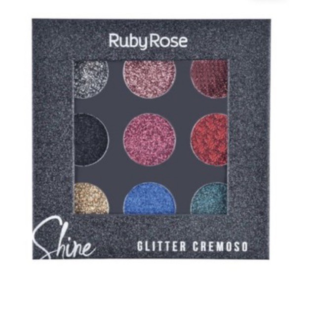 Ruby Rose Paleta De Glitter Cremoso Shine Cores Black Shopee Brasil