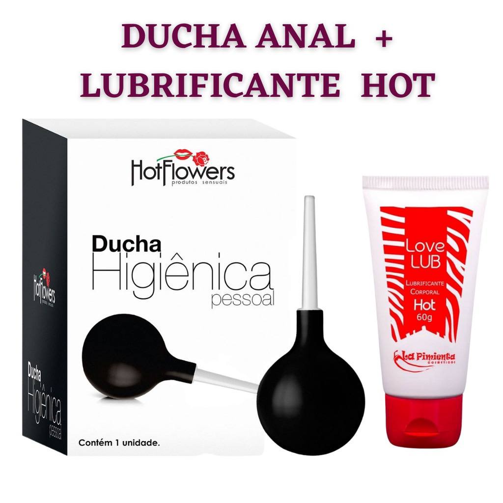 Kit de Sex Shop Ducha Chuca Ginecológica Lubrificantes Intimo
