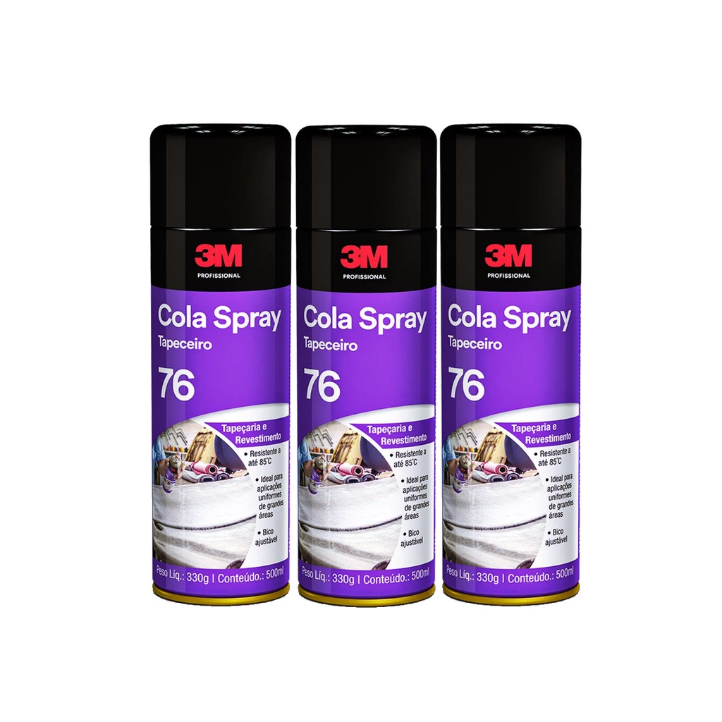 KIT 3 ADESIVO SPRAY 76 3M COLA SAPATEIRO DE CONTATO Novo Shopee Brasil