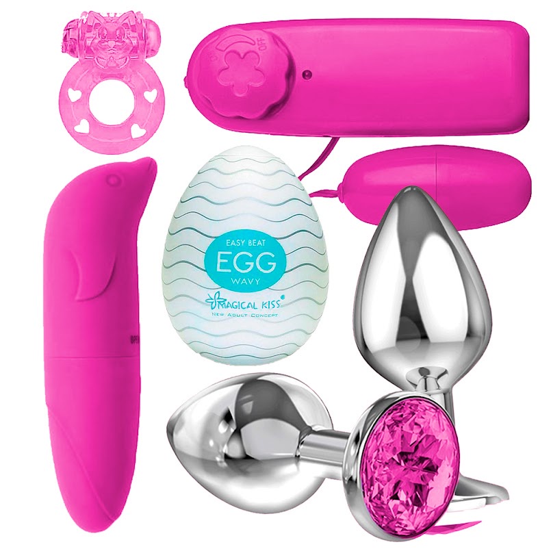 Kit Sex Shop Plug Anal Aço Inox Jóia Vibrador Bullet Controle