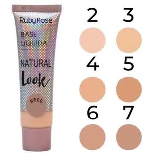 Base Liquida Facial Natural Look Bege Ruby Rose HB 8051 Shopee Brasil