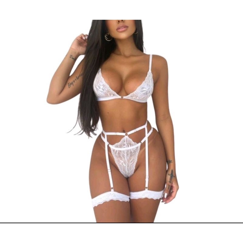 Conjunto Brenda Lingerie Sexy Conjunto Lingerie Sexy Shopee Brasil
