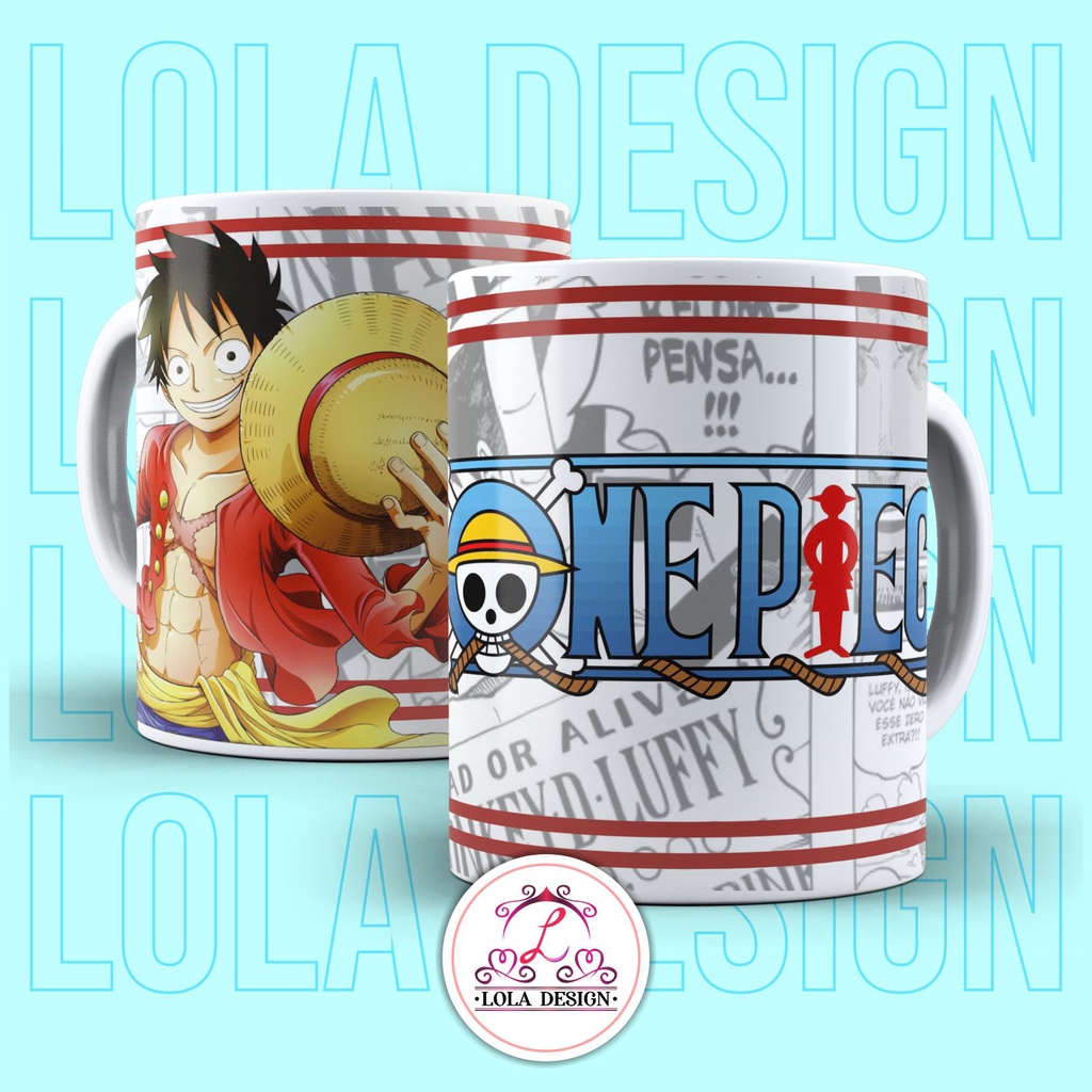 Caneca Monkey D Luffy One Piece Anime Mang Geek X Cara Ml