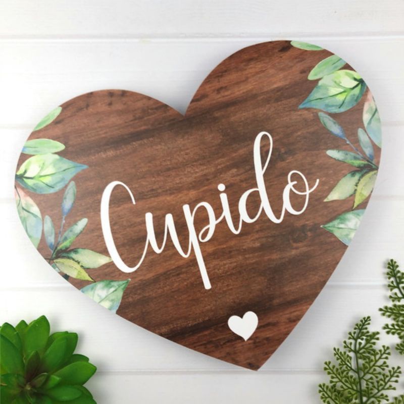 Placa Decorativa Coração MDF Casamento Cupido Shopee Brasil