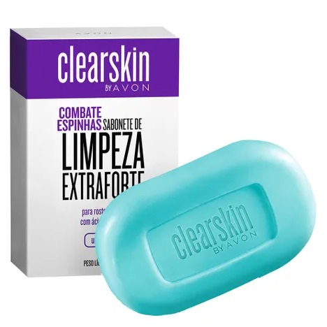 Sabonete Facial Em Barra Clearskin Combate Espinhas Extraforte 80g Avon