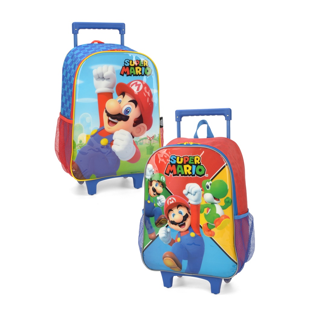 Mochila Rodinha Super Mario Bros Super Resistente Original