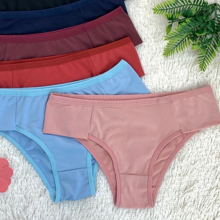 Kit 6 Calcinhas Adulto Tanga Conforto Pala Dupla Lingerie Shopee Brasil
