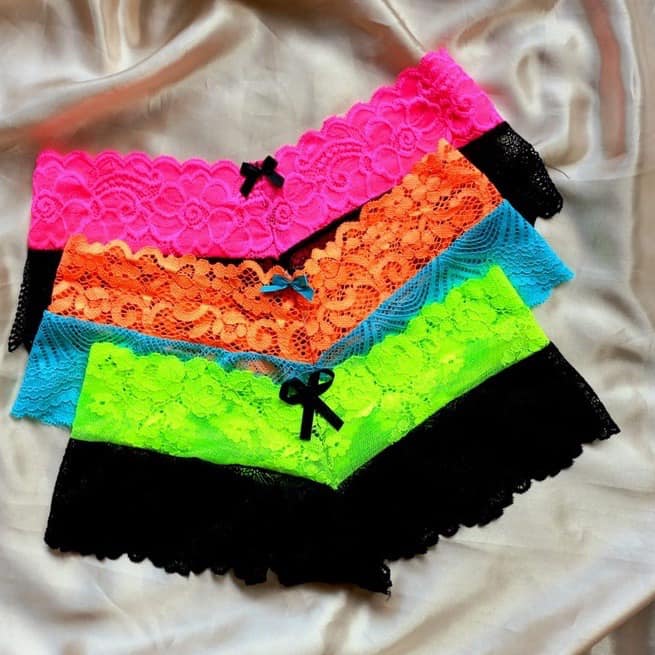 Kit Calcinhas Caleçon BICOLOR Lingerie Micro Modelo Shortinho Rendado Calesson Shopee Brasil