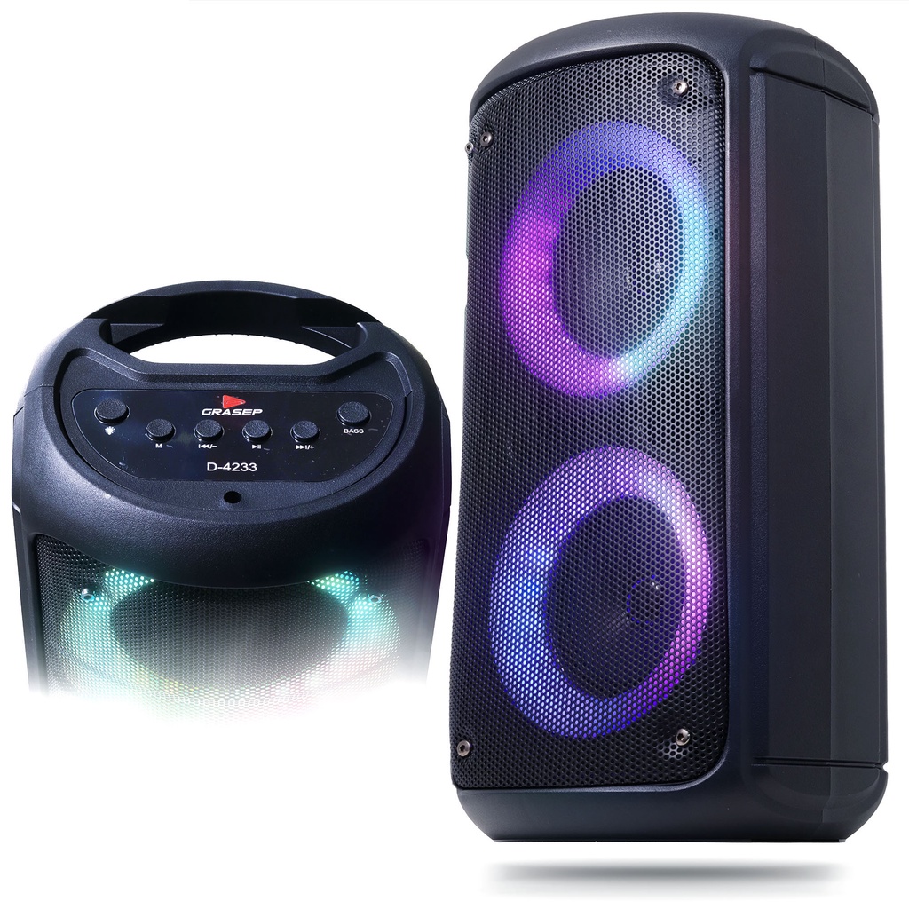 Caixa De Som Grande Bluetooth Amplificada Led Rgb R Tmico Tecnologia