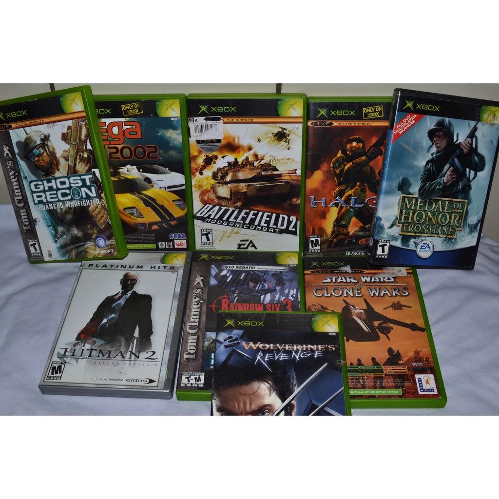 Jogos Xbox Classico Halo Battlefield Star War Rainbow Six Forza