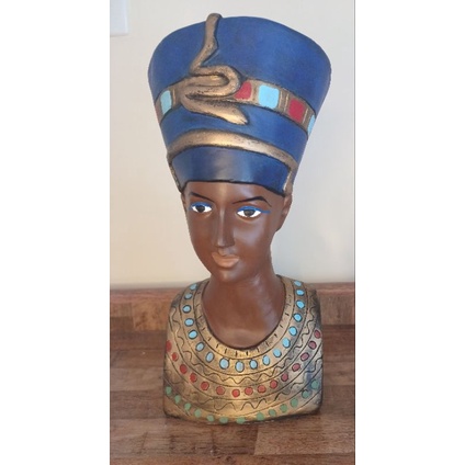 Est Tua Escultura Imagem Nefertiti Busto Cm Rainha Eg Pcia Egito