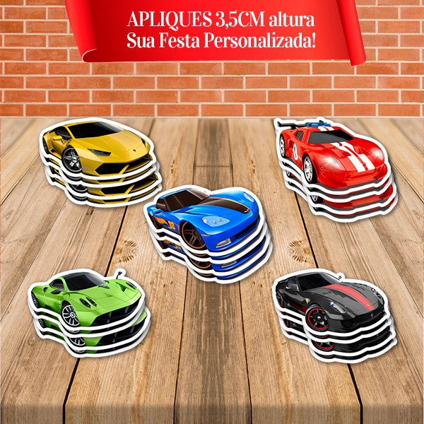 50 Apliques 3 5cm Hot Wheels Shopee Brasil
