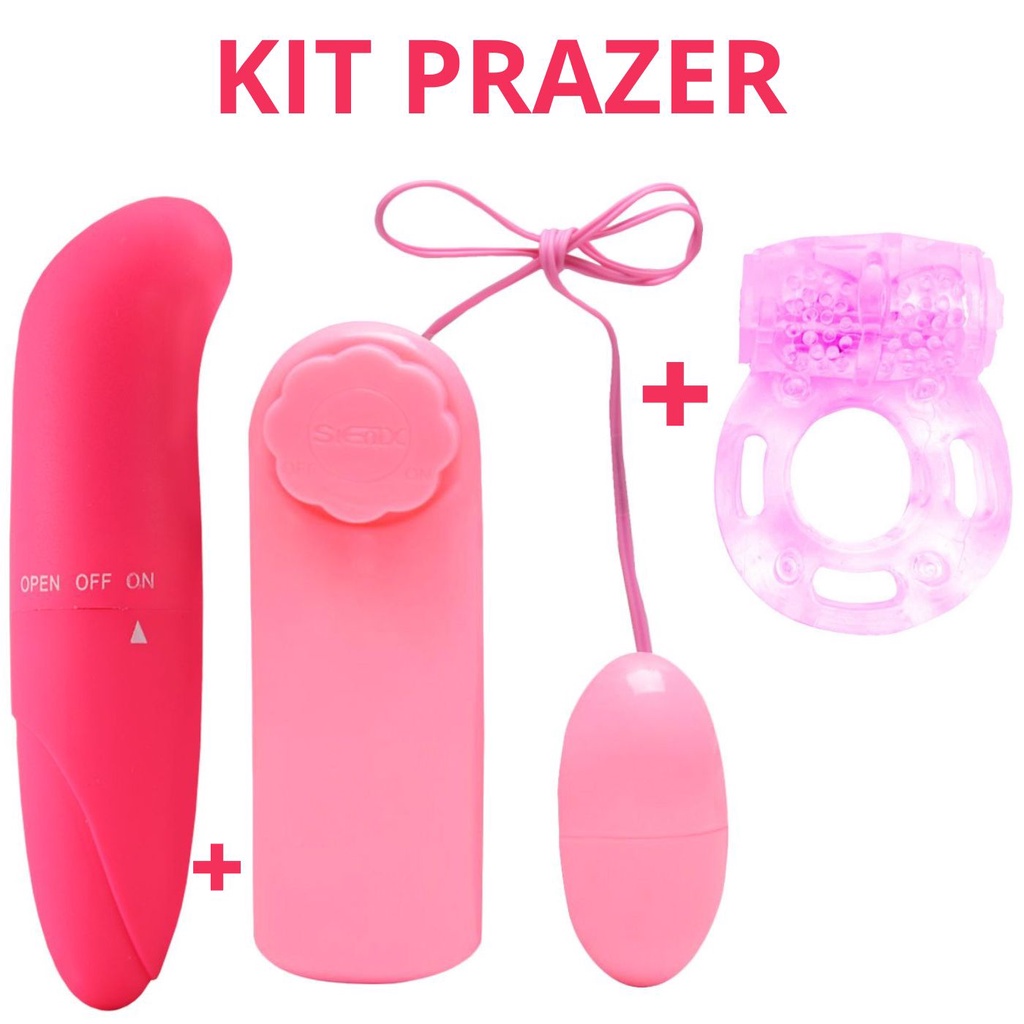 KIT Vibrador Ponto G Golfinho Vibrador Bullet Anel Pêniano Vibrador