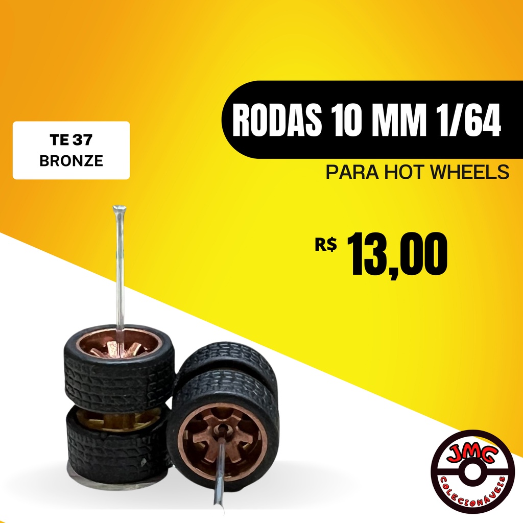 Rodas Pneu De Borracha Para Hot Wheels Mm Te Bronze