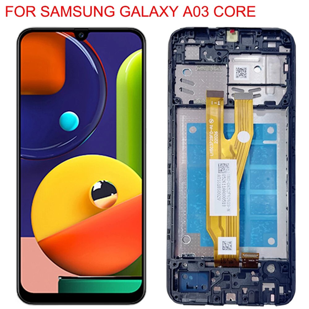 Tela Frontal Display Lcd Touch Galaxy A03 Core A032m Aro Original