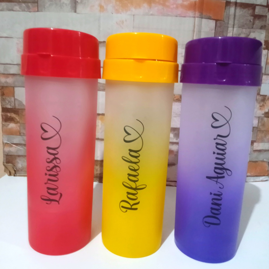 Garrafa Squeeze Degrad Personalizada Tampa Ecol Gica Shopee Brasil