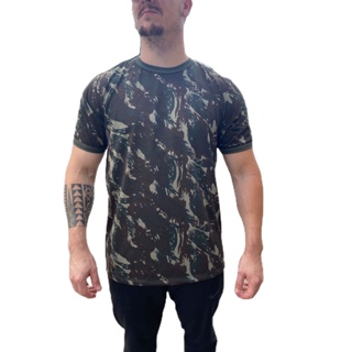 Camisa Masculina Manga Curta Camuflada Do Ex Rcito Camiseta Academia