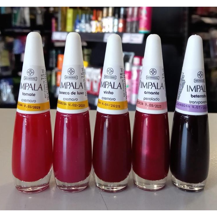 Kit Esmaltes Impala Tons De Vermelho Shopee Brasil