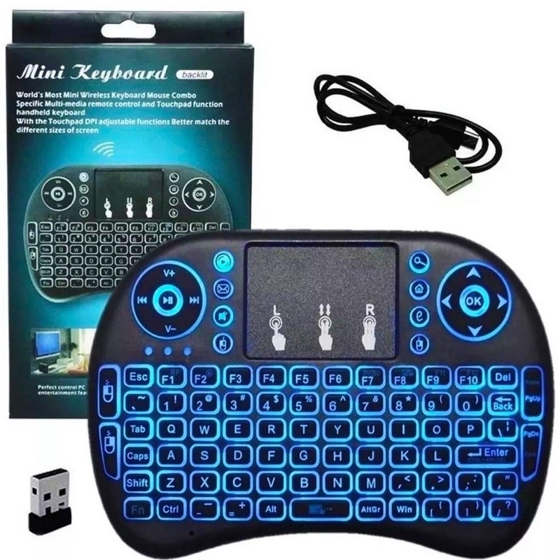 Mini Teclado Controle Sem Fio Para Smart Tv Tv Box Pc Shopee Brasil